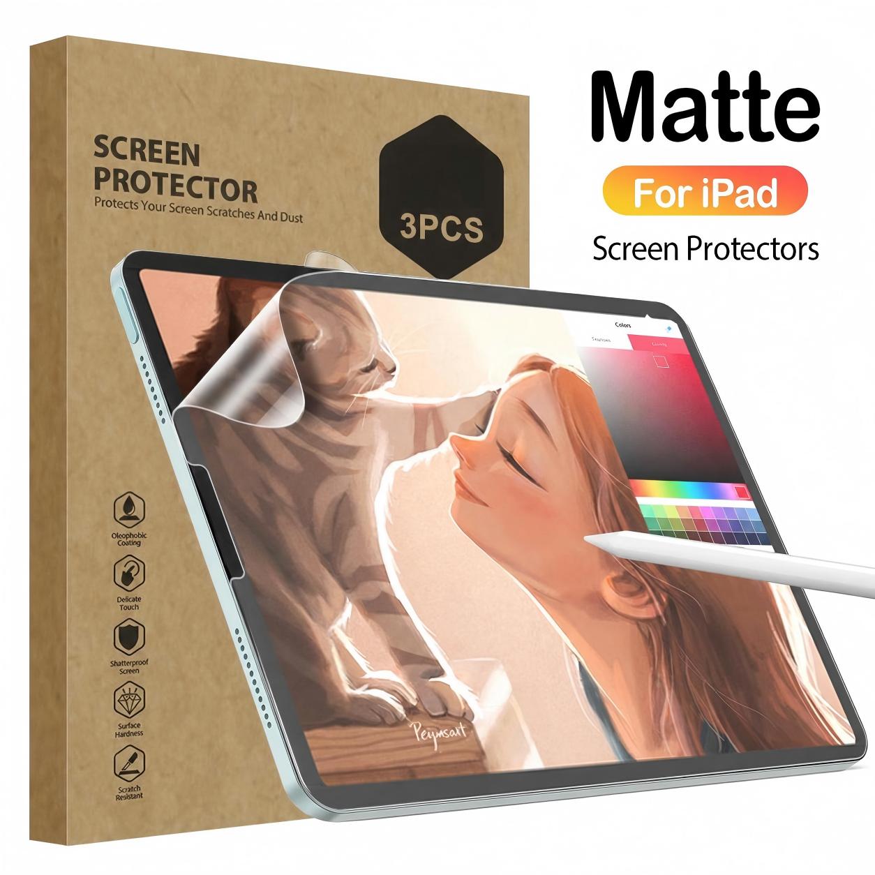 Matte Anti Glare Screen - 3PCS กระดาษเคลือบด้านป้องกันหน้าจอสำหรับ iPad 11 Air 11
