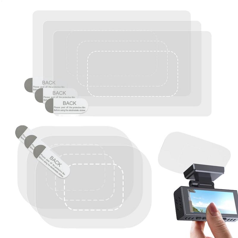Glass Protector Auto - 6pcs STATIC สติกเกอร์สําหรับ Dashcam HUD มัลติฟังก์ชั่นแก้วการดูดซับฟิล์มสําหรับกระจกรถยนต์