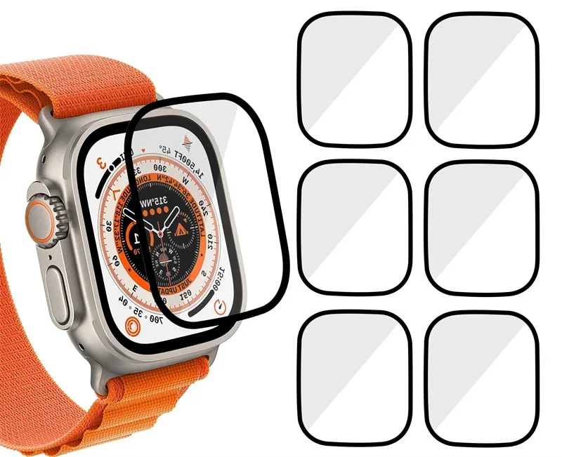 Smartwatch Screen Film - ตัวป้องกันหน้าจอ 3D ฟิล์มกระจกนิรภัยเหมาะสำหรับแอปเปิ้ลวอทช์ 9 8 7