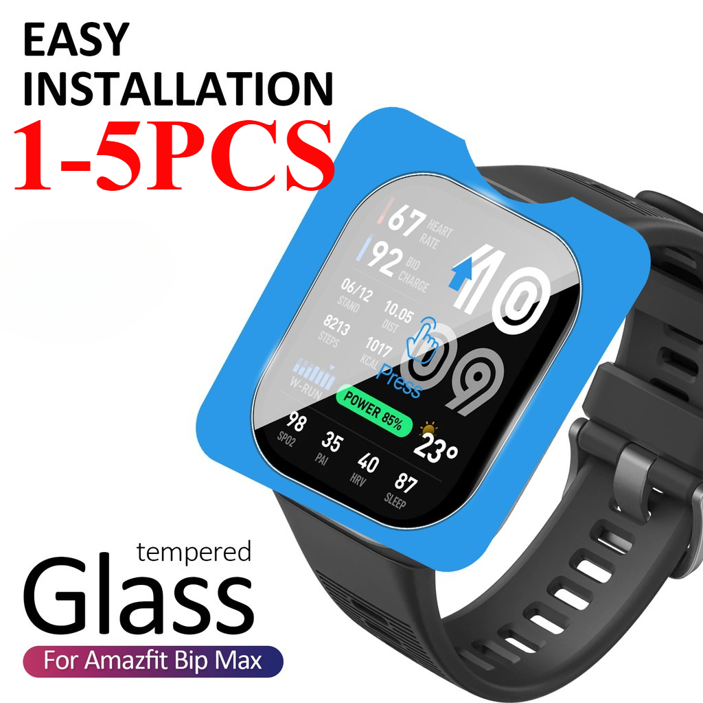 Glass Protector Auto - 1-5 ชิ้น ฟิล์มกระจกนิรภัยใส HD สำหรับ Amazfit