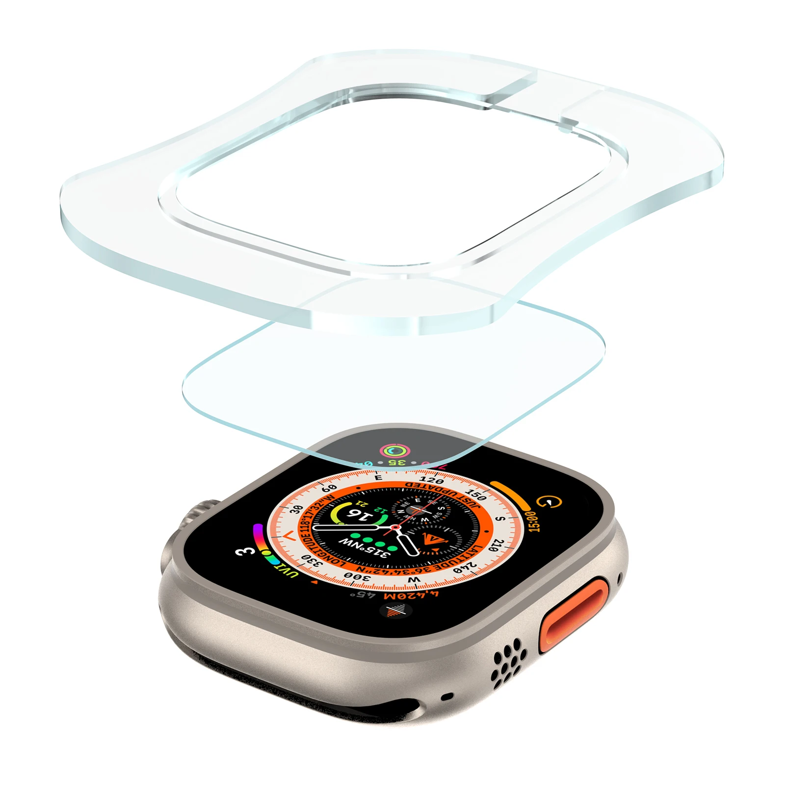 Screen Alignment Tool - กระจกนิรภัยสําหรับ Apple Watch Ultra 49 มม.