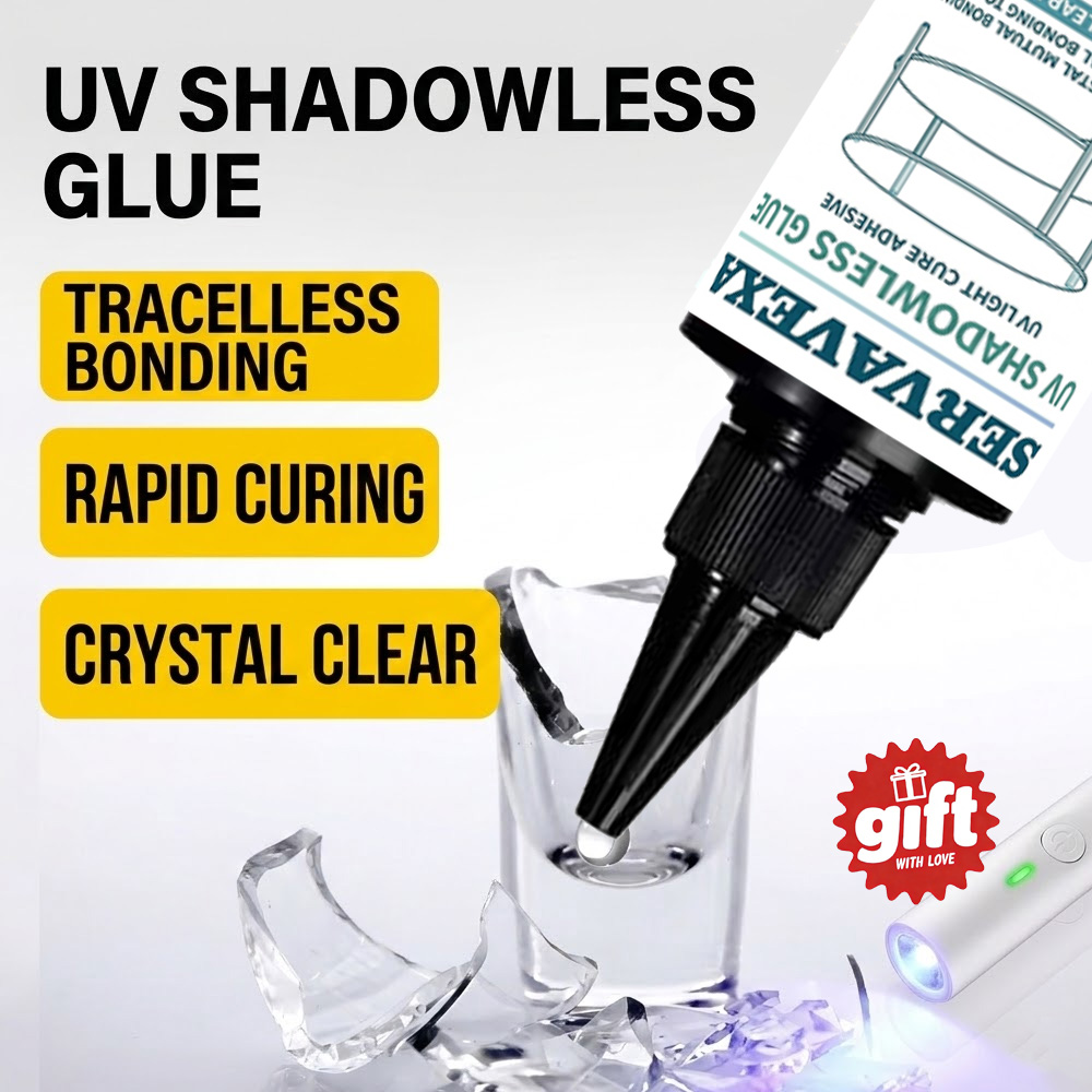 Liquid Uv Glue Kit - SERVAVEXA 110 มล. ชุดกาวยูวีไลท์เคียวพร้อมหลอดไฟ กาวใสความหนืดสูงสำหรับการเชื่อมต่อระหว่างกระจกและโลหะ กันน้ำ