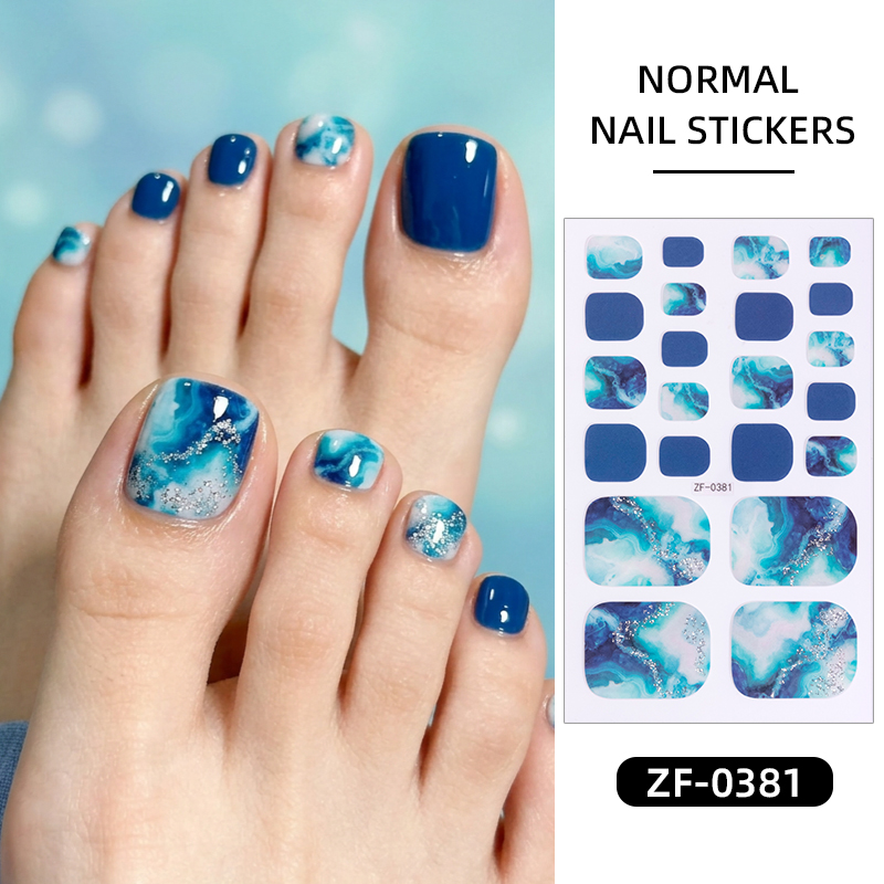 สติกเกอร์ติดเล็บเท้าลายหินอ่อน - Full Cover Adhesive บทวิจารณ์และราคา