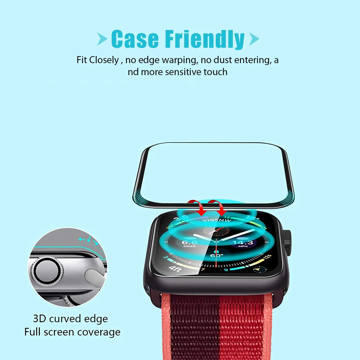 ตัวป้องกันหน้าจอ 3D ฟิล์มกระจก - Smartwatch Screen Film บทวิจารณ์และราคา