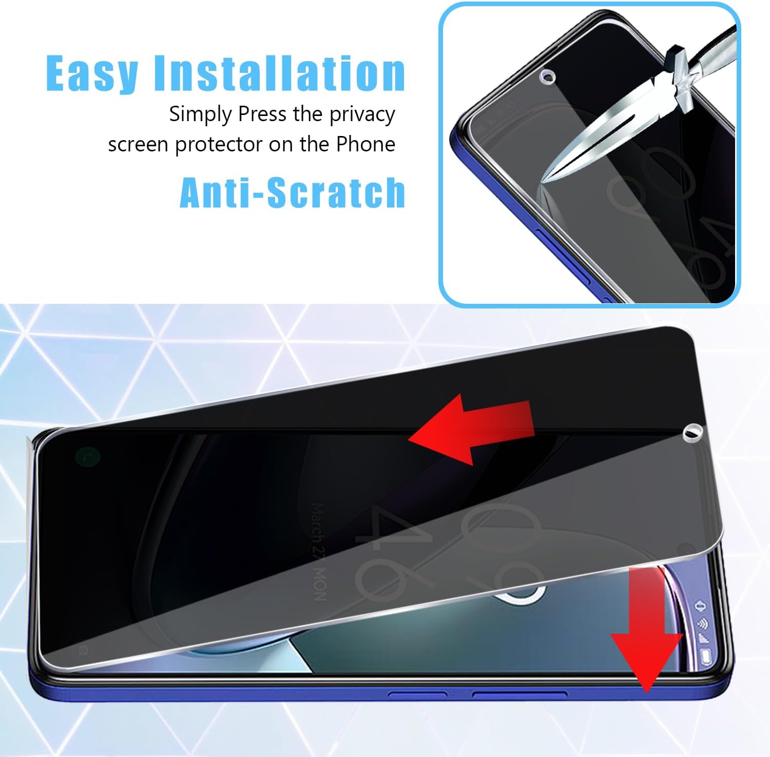 [2 แพ็ค]ฟิล์มกระจกนิรภัย TCL 5 - Privacy Filter 2Pack บทวิจารณ์และราคา