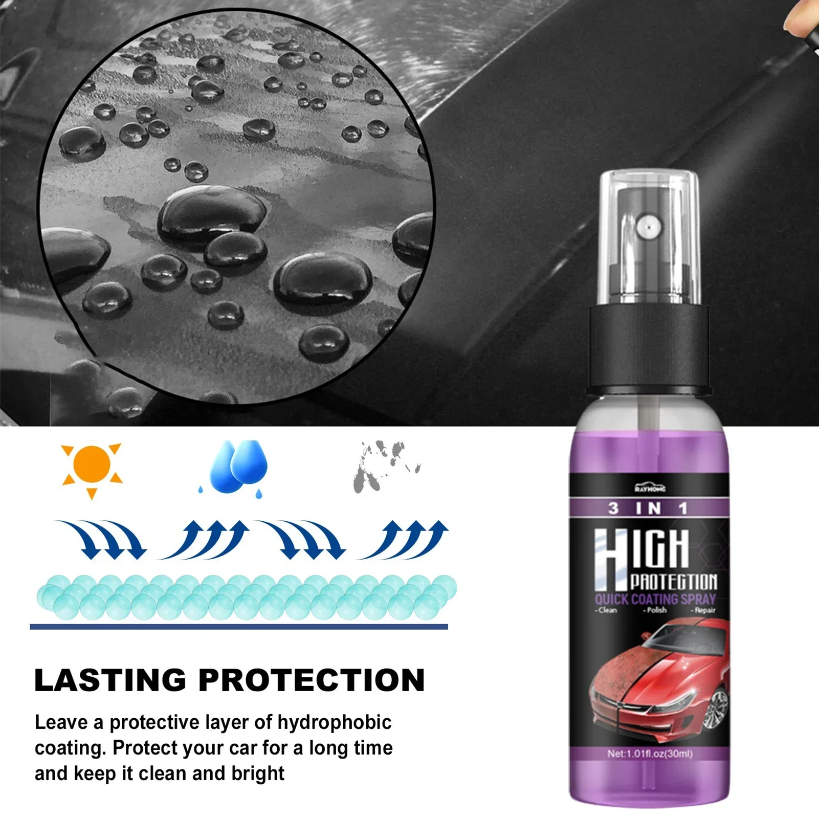 สเปรย์เคลือบเซรามิก 3 in 1 สำห - Nano Liquid Coating บทวิจารณ์และราคา