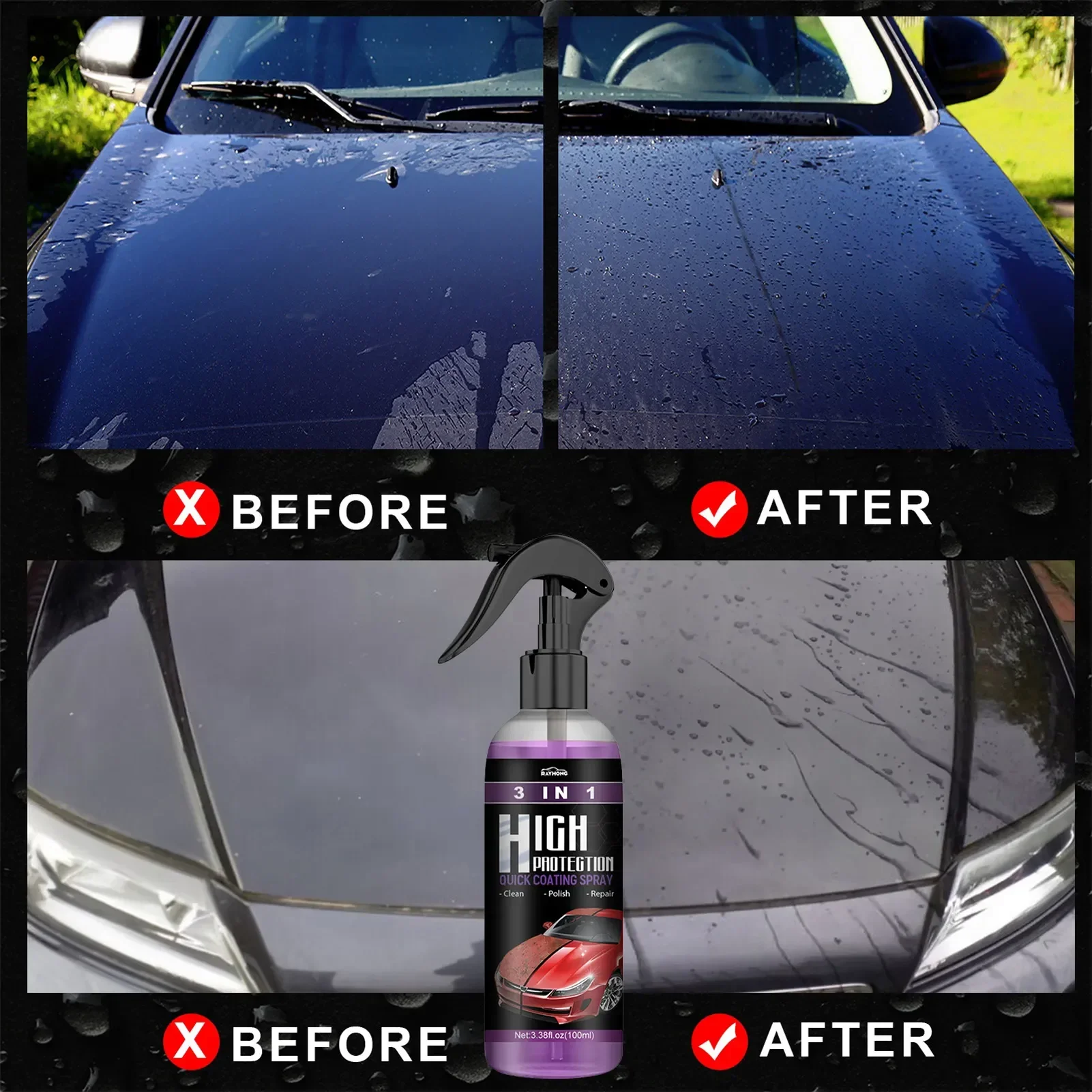 สเปรย์เคลือบเซรามิก 3 in 1 สำห - Nano Liquid Coating บทวิจารณ์และราคา