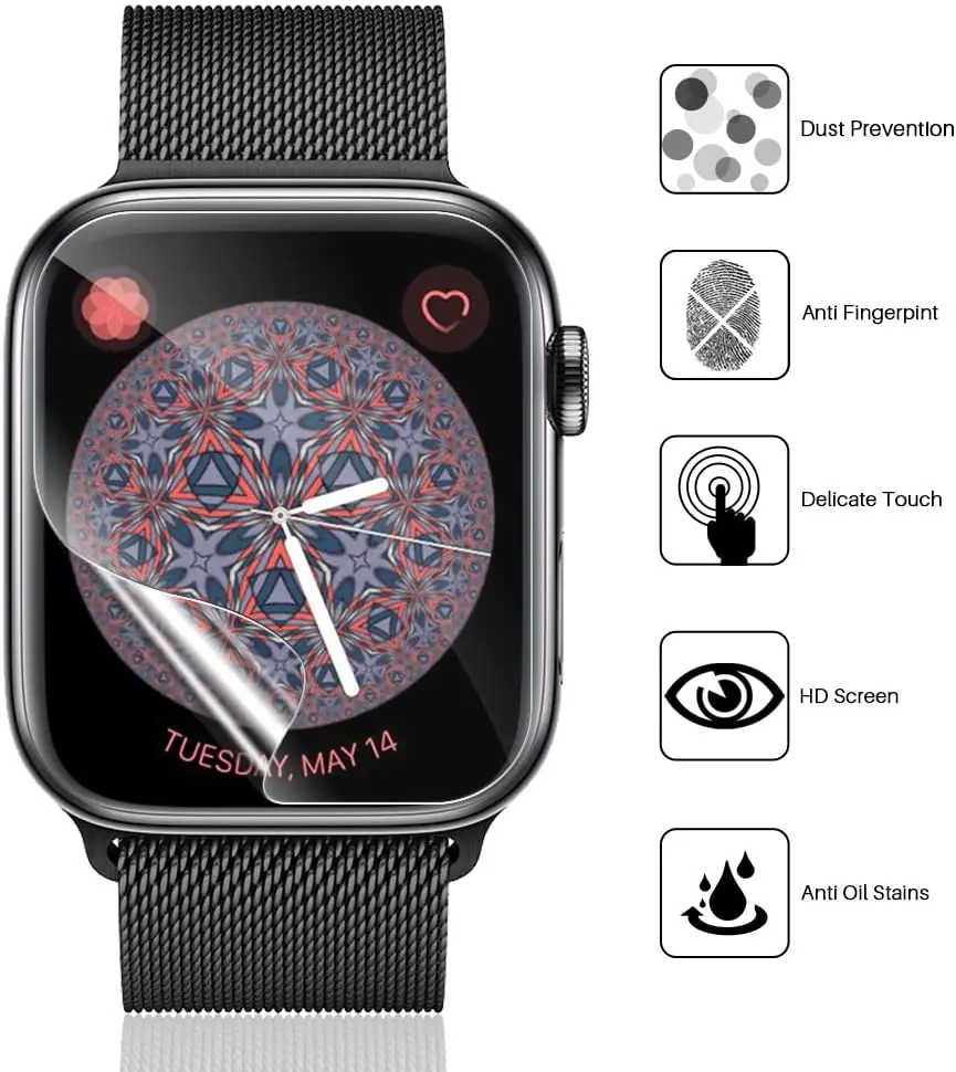 ป้องกันหน้าจอสําหรับ Apple Wat - Hydrogel Screen Protector บทวิจารณ์และราคา